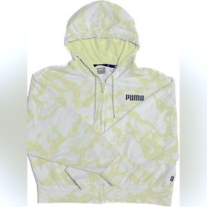 Womens Puma cropped zip up